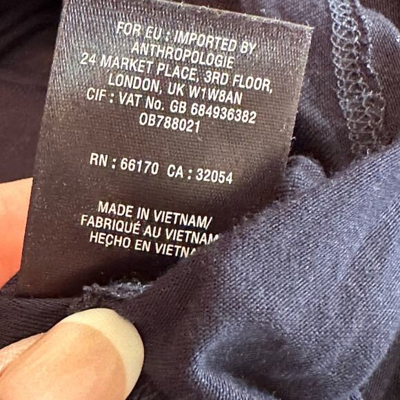 Anthropologie Maeve Riley Striped Knit Dress - Black with White - Size 16 - Picture 10 of 11